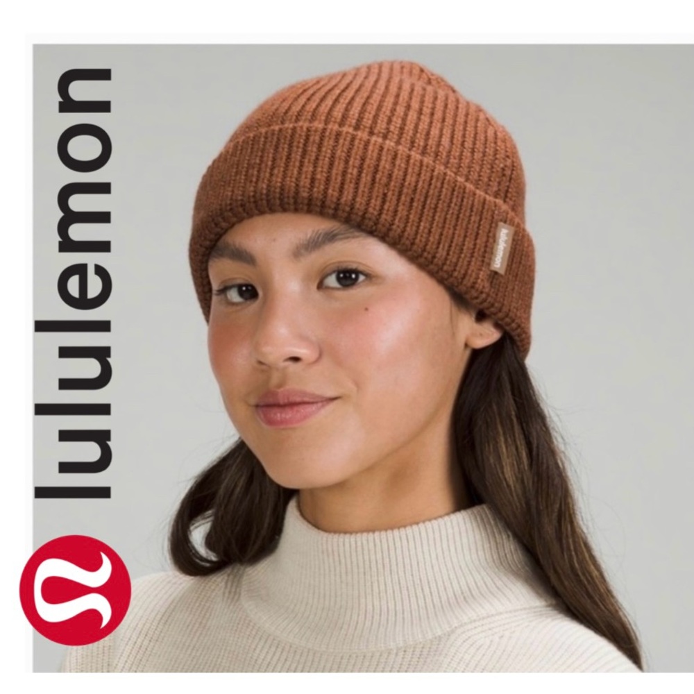 Lululemon Close-Fit Wool-Blend Ribbed Knit Beanie Roasted Brown L/XL LU9BS2S